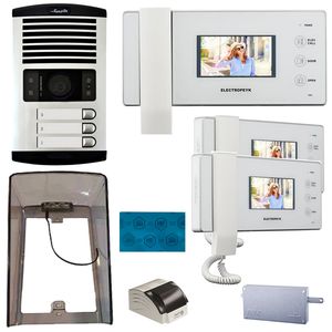 دربازکن تصویری الکتروپیک مدل fd_1086_3_1096_white  سه واحدی  به همراه محافظ صفحه نمایش